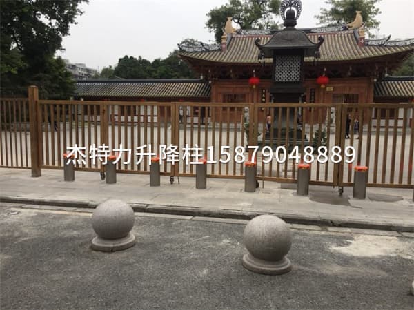 杰特力-寺廟門口擋車升降柱